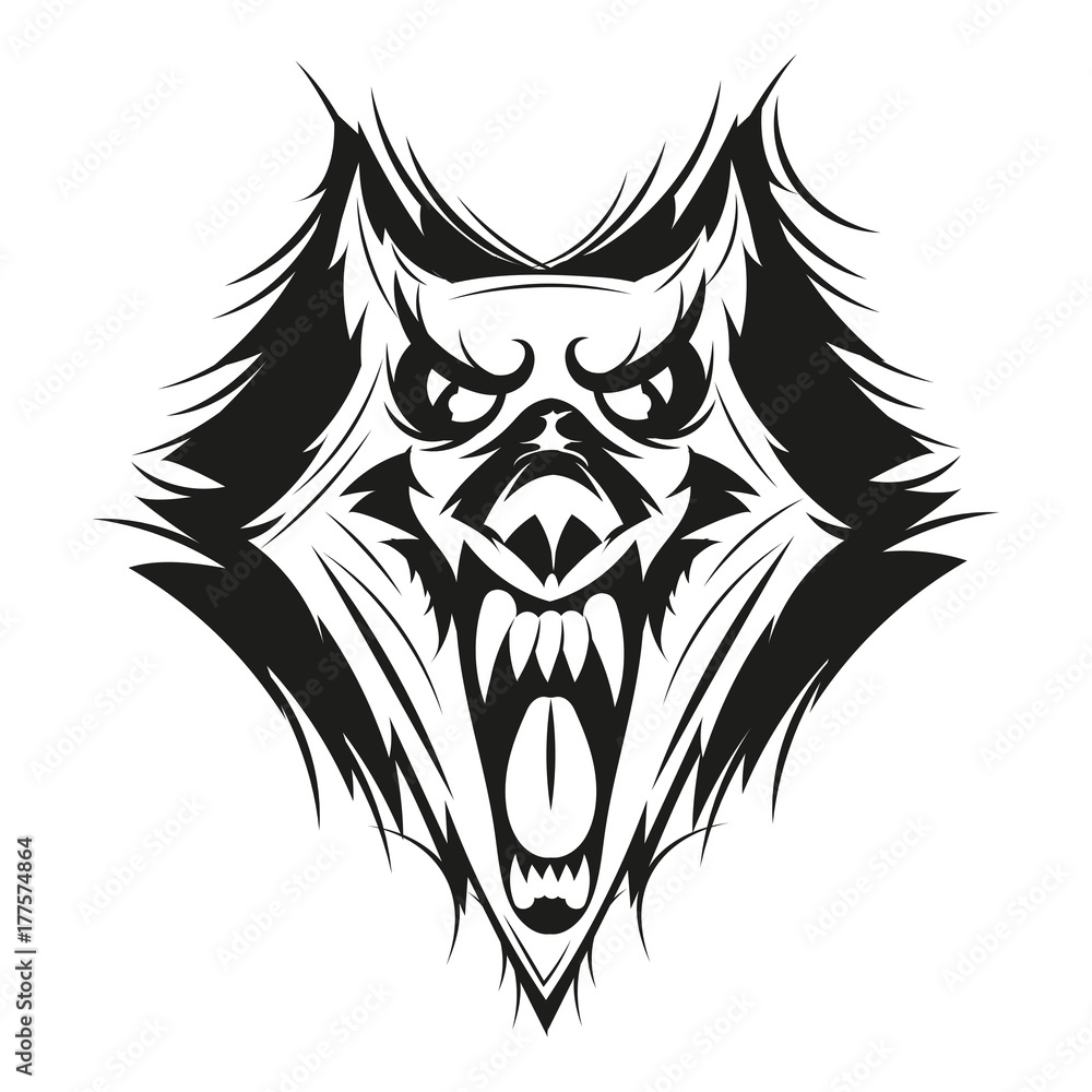 angry face of terrible wolf angry face of terrible wolf