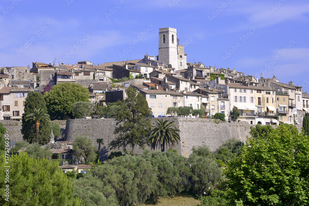 Walled village of Saint Paul de Vence, commune in the Alpes-Maritimes department on the French Riviera
