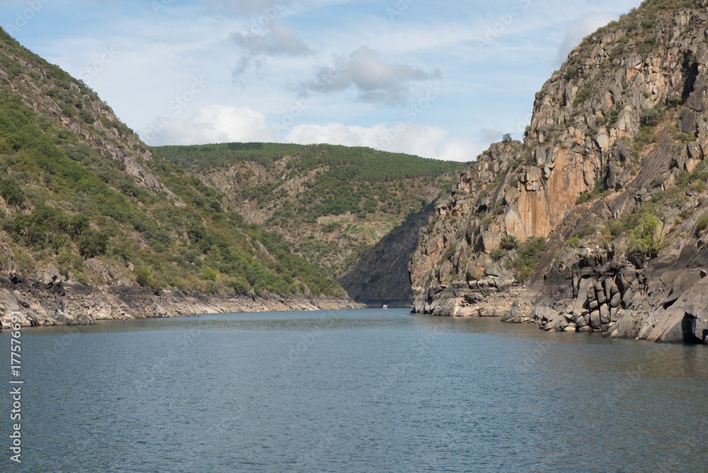 Course of river Rio Sil in Galicia