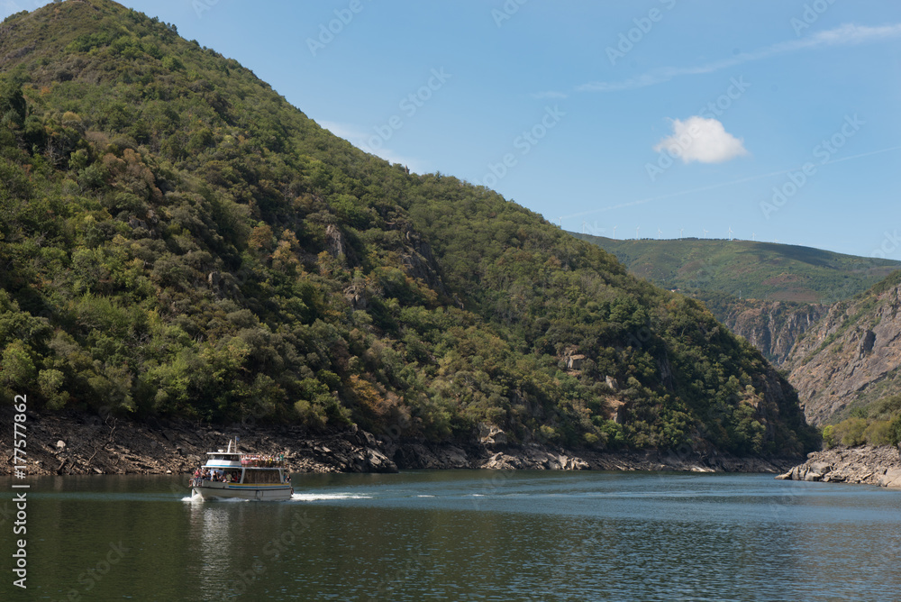 Course of river Rio Sil in Galicia Course of river Rio Sil in Galicia