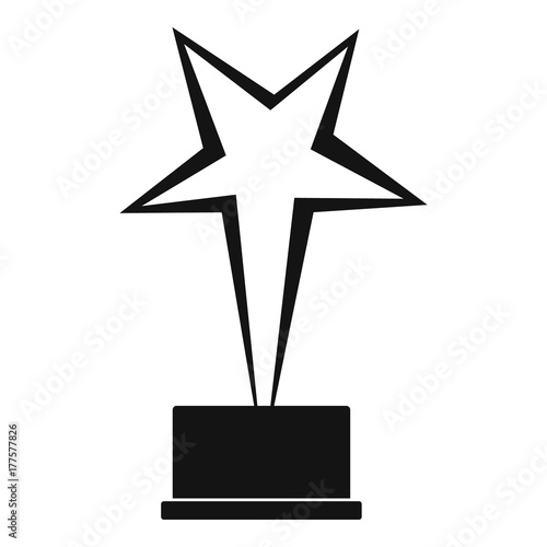 Star award icon vector simple