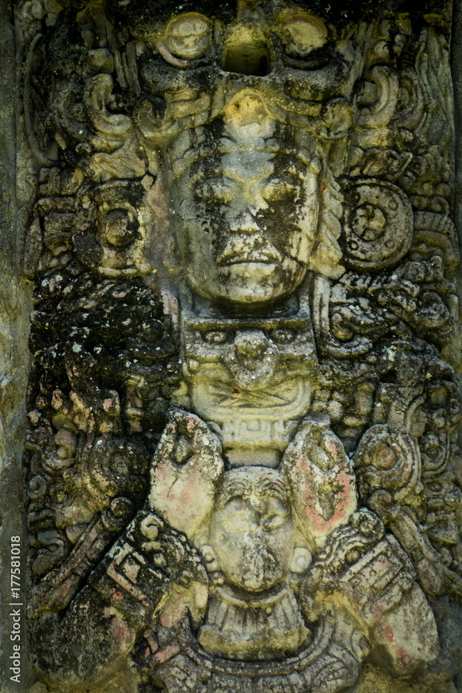 Details of the Mayan Ruins in Copan Honduras 