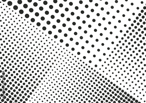 Gradient halftone dots background. Pop art template, texture for textile, business cards. Vector illustration AI 10