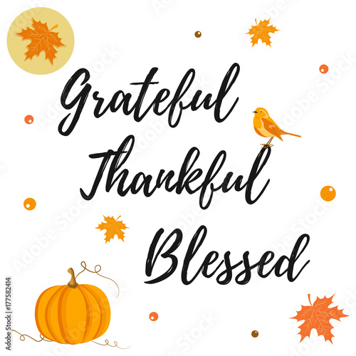 Holiday Thanksgiving background with pumpkin and text