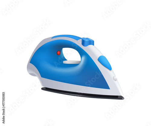 blue iron on white