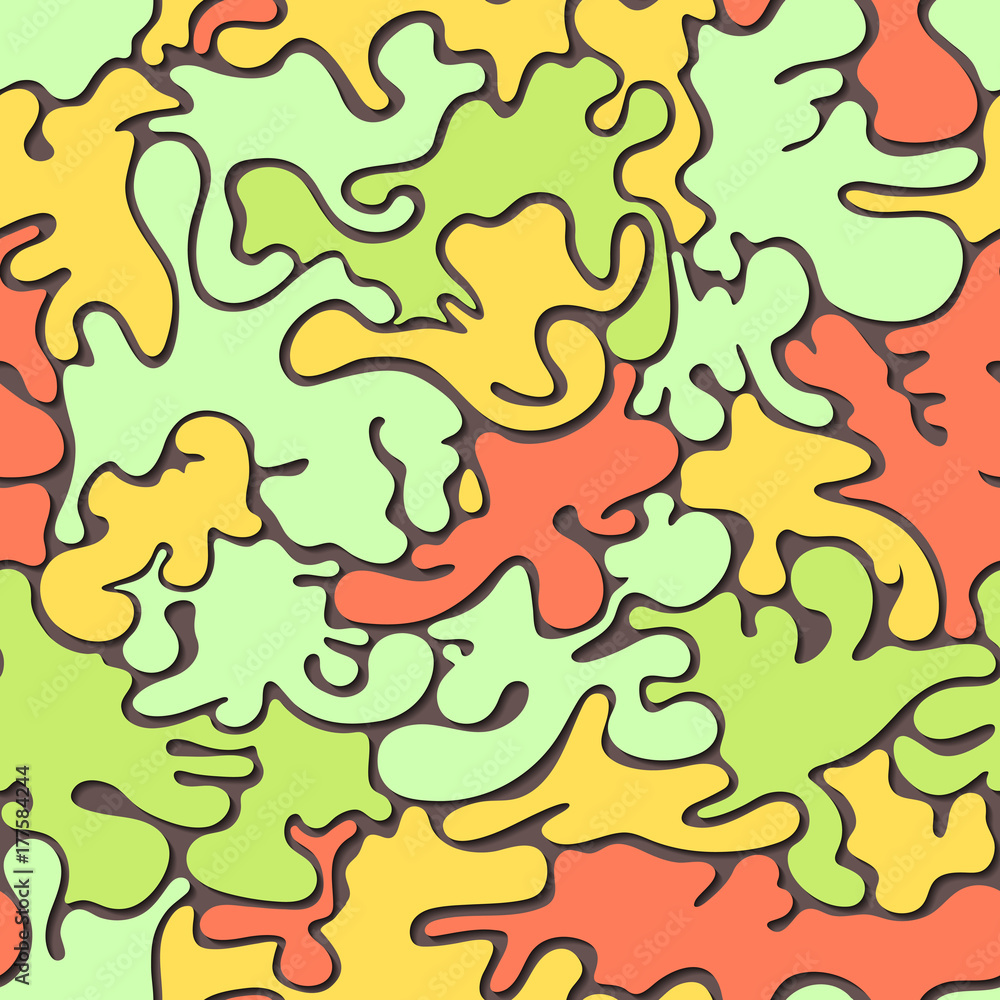 Vector colorful seamless pattern background texture. Ripples, splash ...