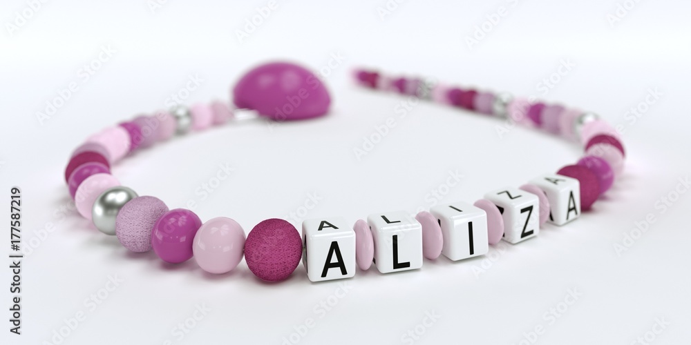 Schnullerkette mit Namen - Aliza Schnullerkette mit Namen - Aliza