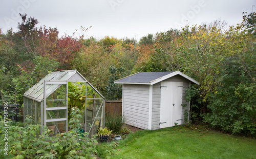 Greenhouse in autumn