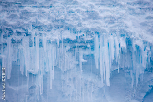 re-frozen melting glacial ice © robert
