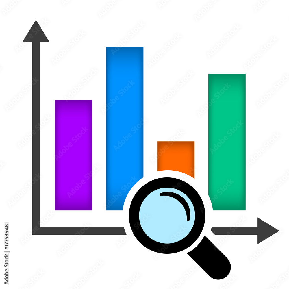 graph concept icon on white background graph concept icon on white background