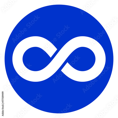 infinity blue circle icon