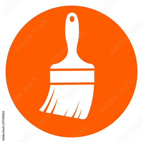 paintbrush orange circle icon