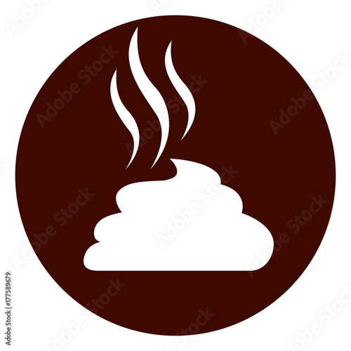 poop circle icon concept