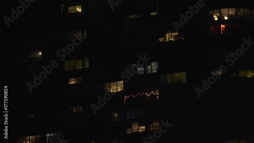 Timelapse of Window Lights on a High Rise