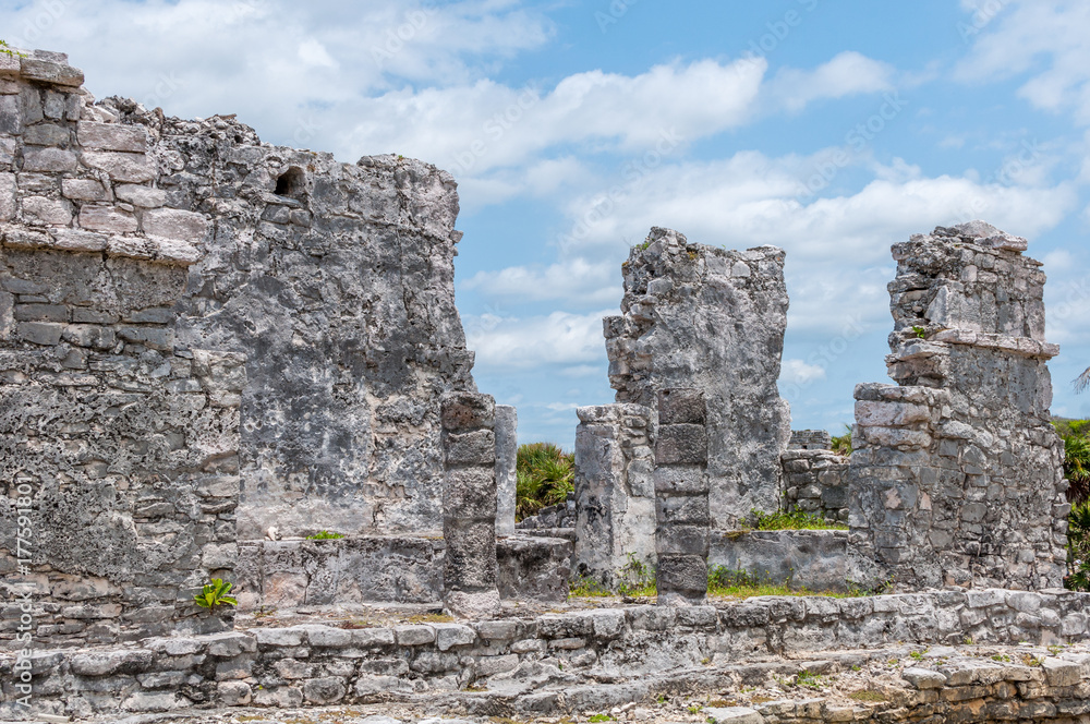 Ancient Mayan Ruins at Tulum, Quintana Roo, Mexico