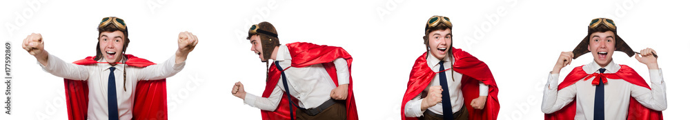 Funny hero isolated on the white Funny hero isolated on the white
