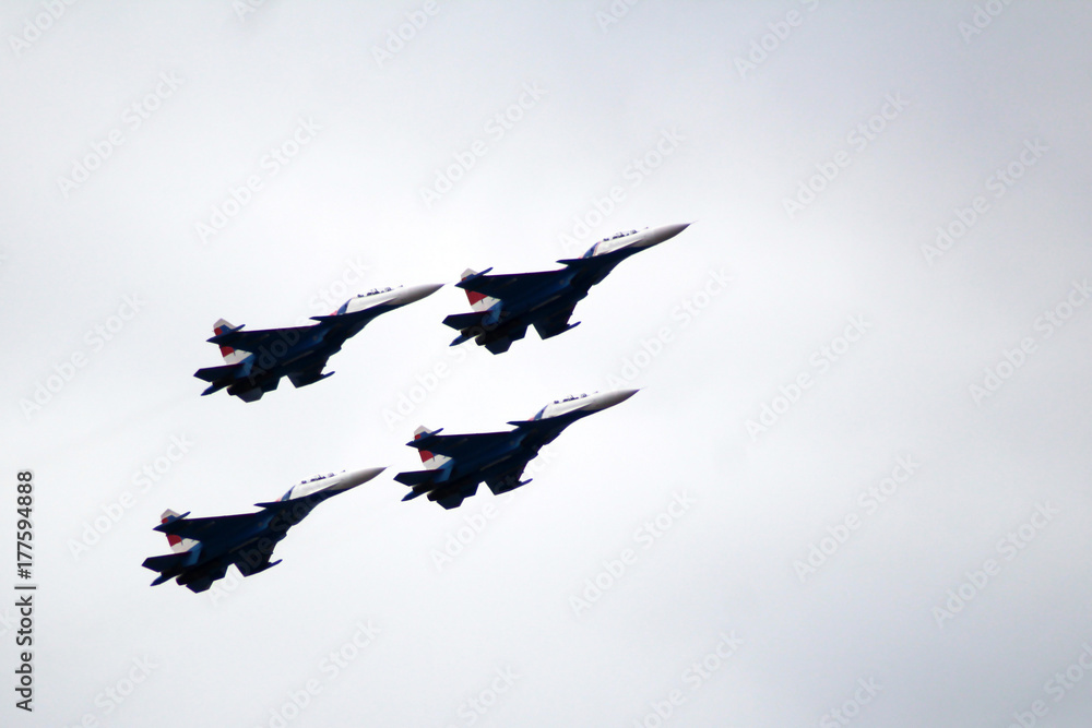 Fighters in the sky, the flight of the aircraft, a beautiful Airshow Fighters in the sky, the flight of the aircraft, a beautiful Airshow