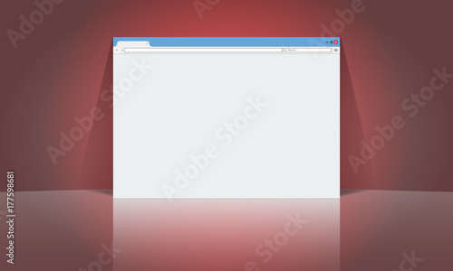 Browser window mockup design template for your advertisement layout. Flat color Vector.
