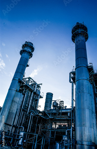 industrial  with cloudy sky	