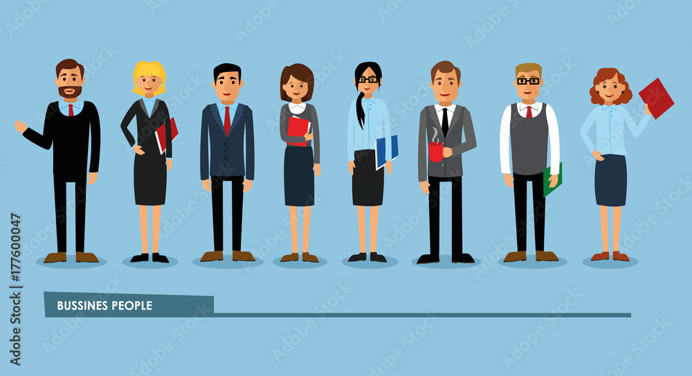 Selection of business people. Vector illustration