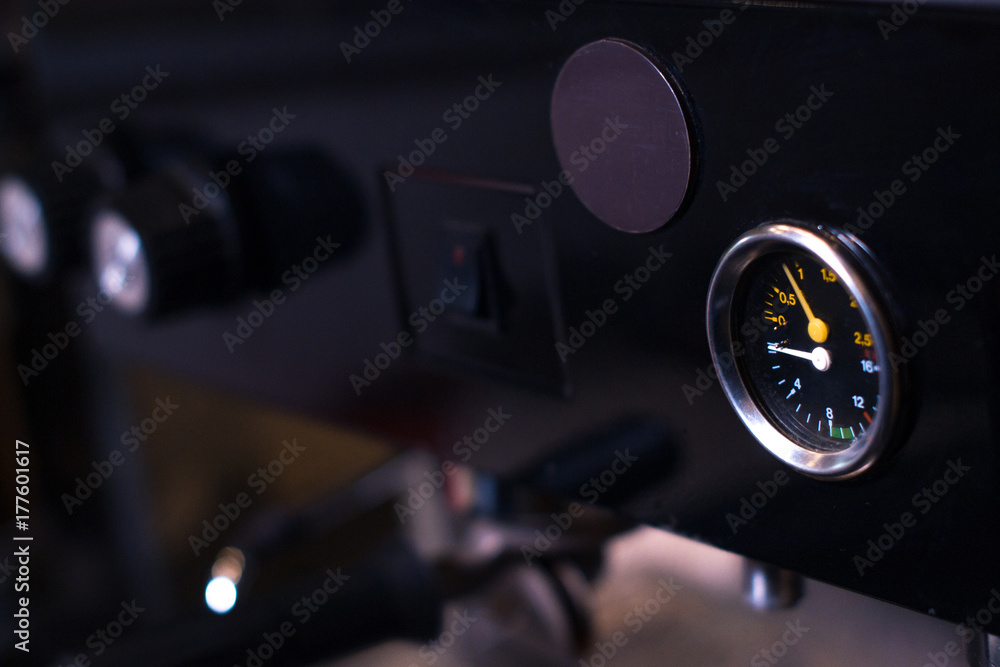 Coffee machine in coffee on a blurred background. Coffee machine in coffee on a blurred background.