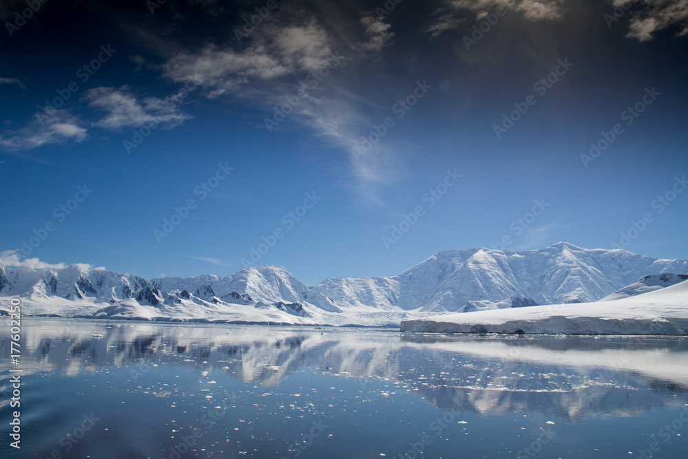 A mountain range in Antarctica.