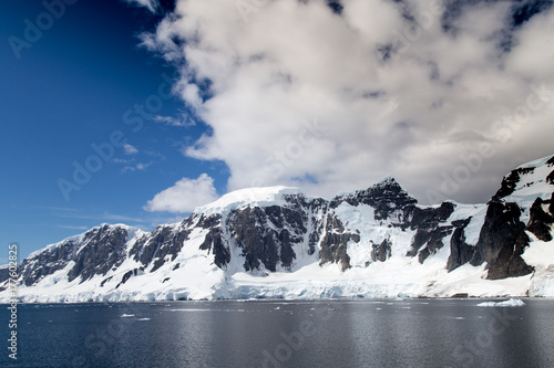 A mountain range in Antarctica. Neumayer Channel.