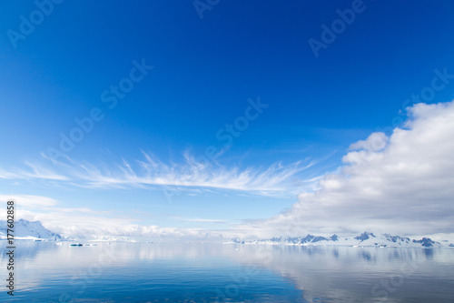 A view of the Gerlache Strait, Antarctica