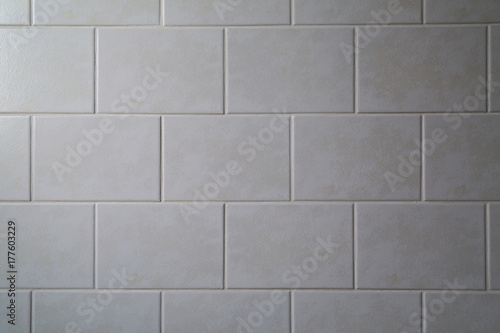 background of white tiled wall