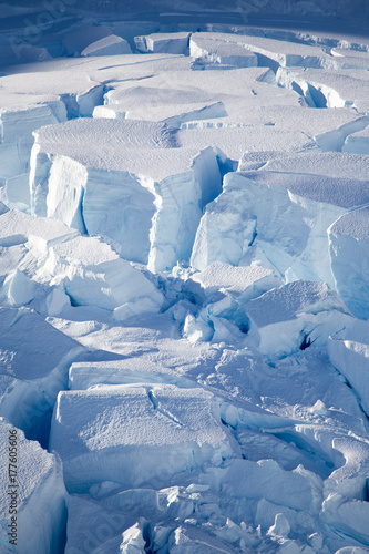 Glacier field in Neko Harbour, Antarctica