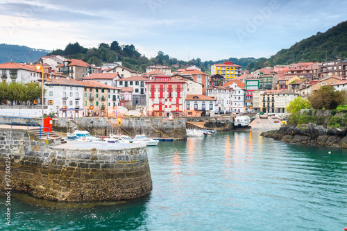 beautiful maritime town of mundaka, basque country photo