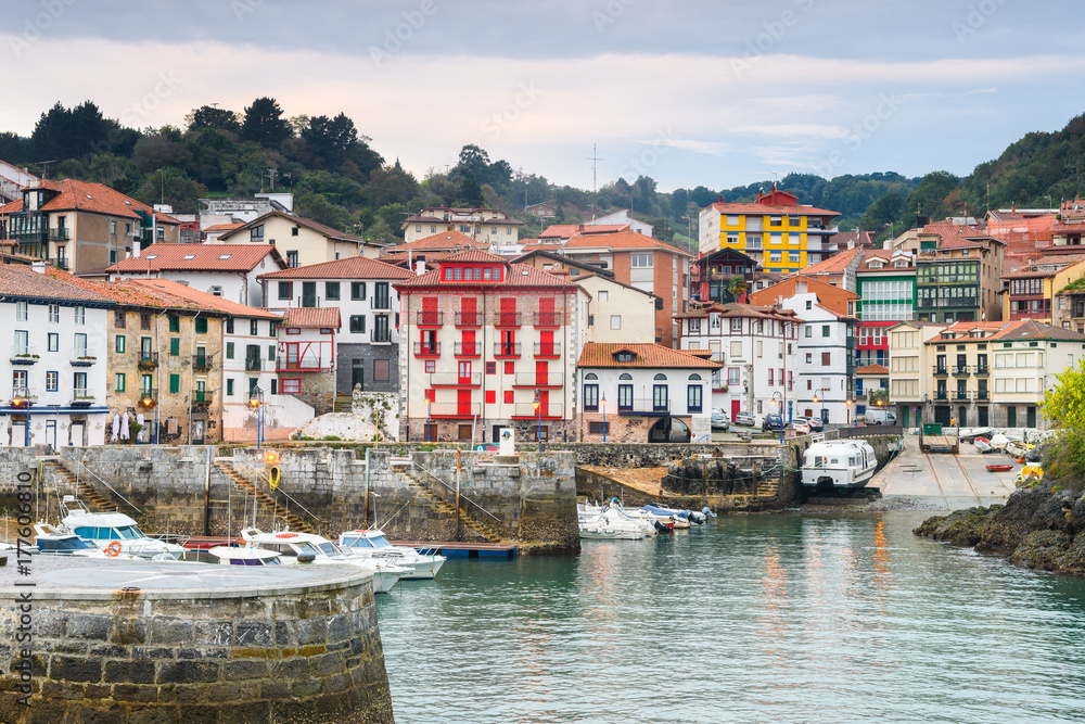 beautiful maritime town of mundaka, basque country