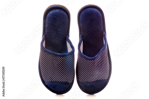 Female home slippers blue