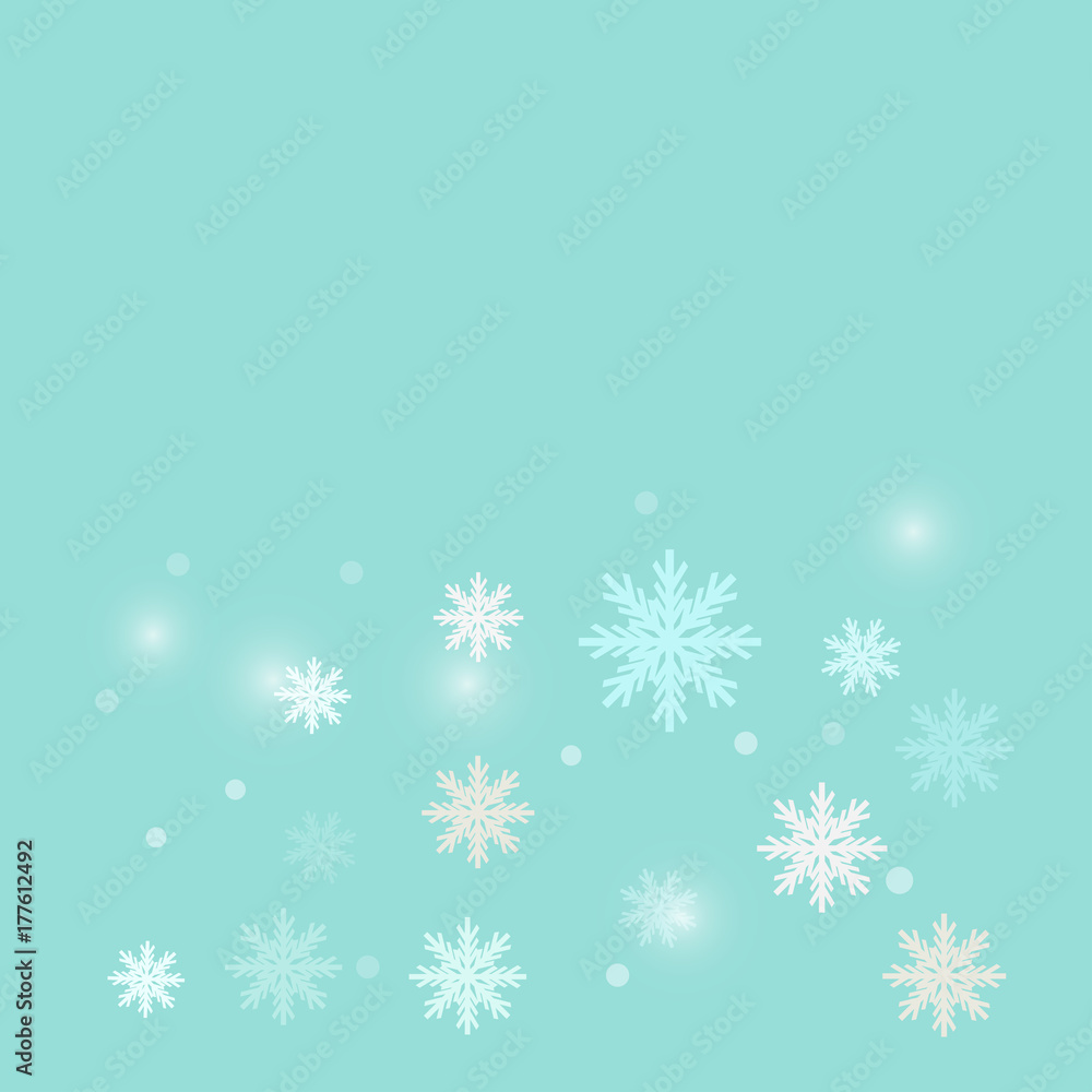 Christmas snowflake on blue background design vector Christmas snowflake on blue background design vector