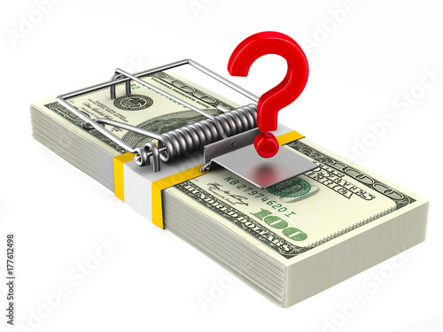 Financial risk. Isolated 3D...