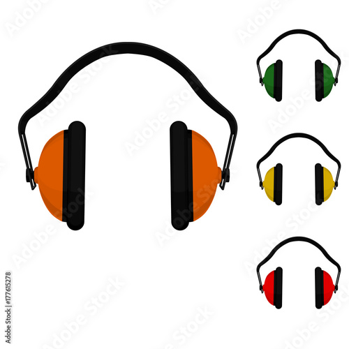 Isolate earmuffs on transparent background
