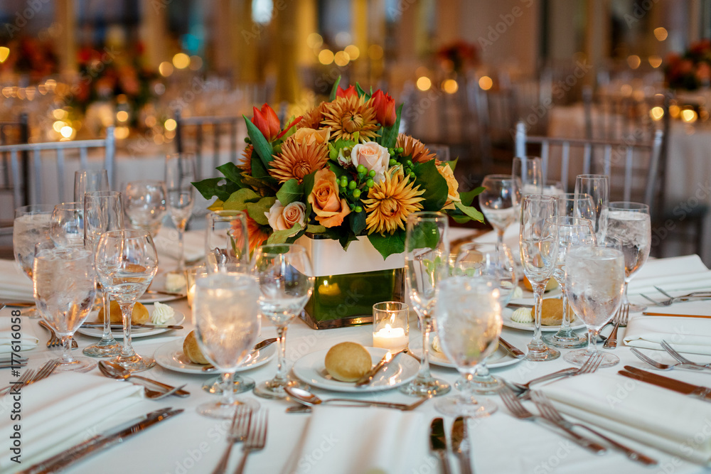 Fototapeta premium wedding centerpieces