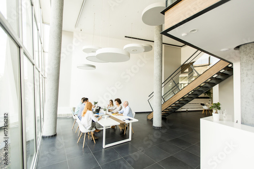Businesspeople working in team