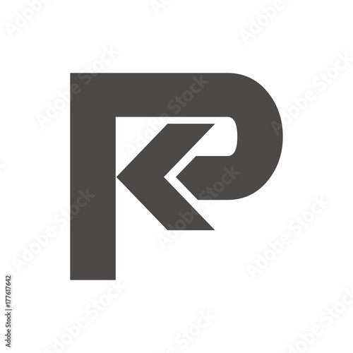 PK or KP logo initial letter design template vector