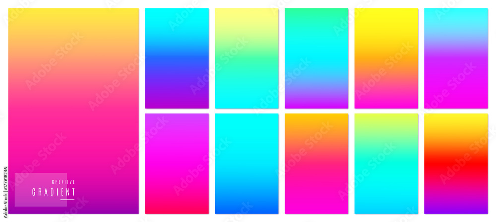 Color gradient background. Creative soft colorful texture design for mobile app - obrazy, fototapety, plakaty 