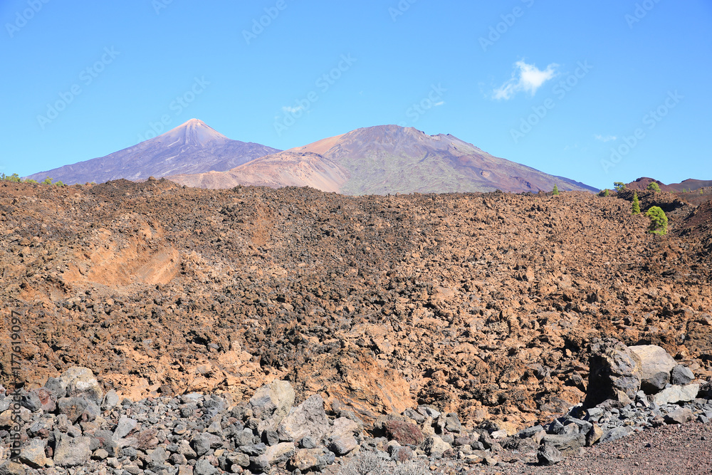 Pico Viejo in the El Teide National Park on Tenerife Island, Canary Islands, Spain