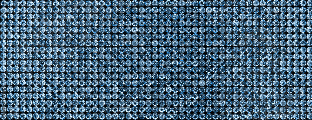 Canvas of Blue rhinestones. Background Long. Stock Photo