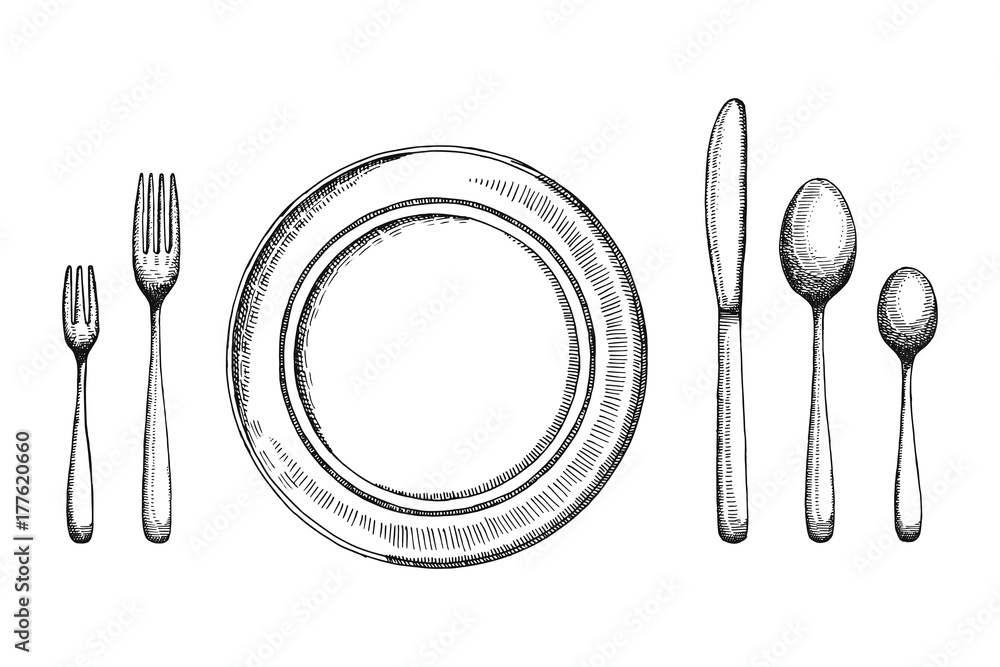 Knife And Fork Sketch Icon Stock Illustration  Download Image Now   Appliance Canada Clip Art  iStock