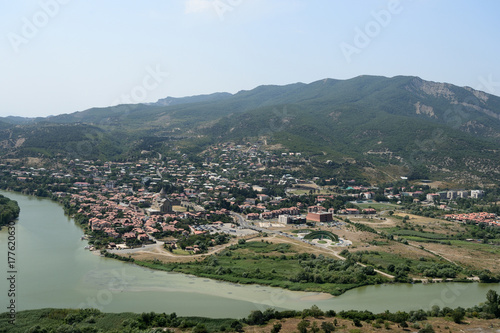 View of the old town of Mtskheta in Georgia