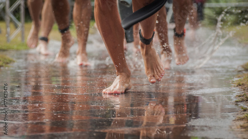 Ironman Triathletes steps