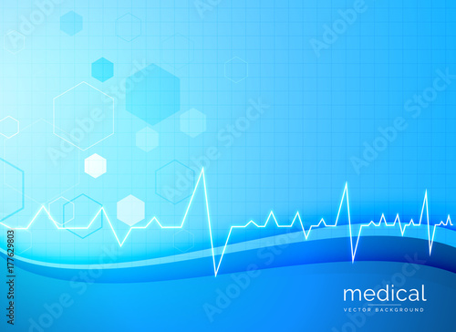 medical background with blue wavy shape