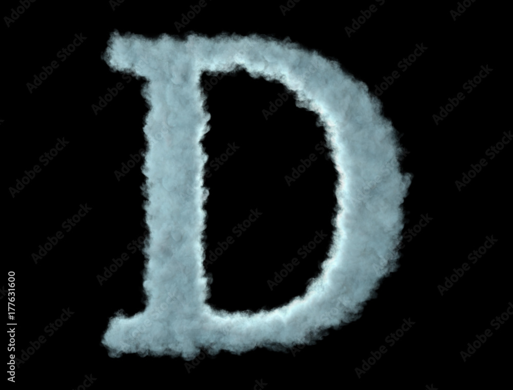 D made of clouds D made of clouds