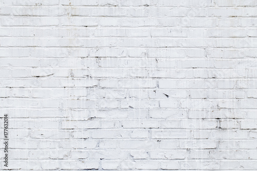 White brick wall texture or background.