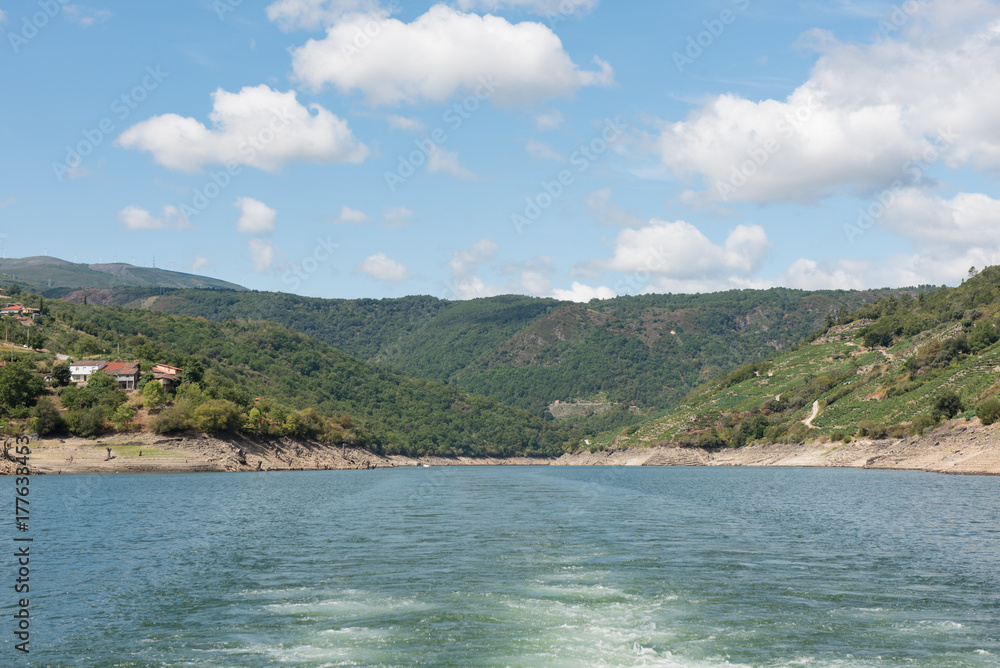 Course of river Rio Sil in Galicia