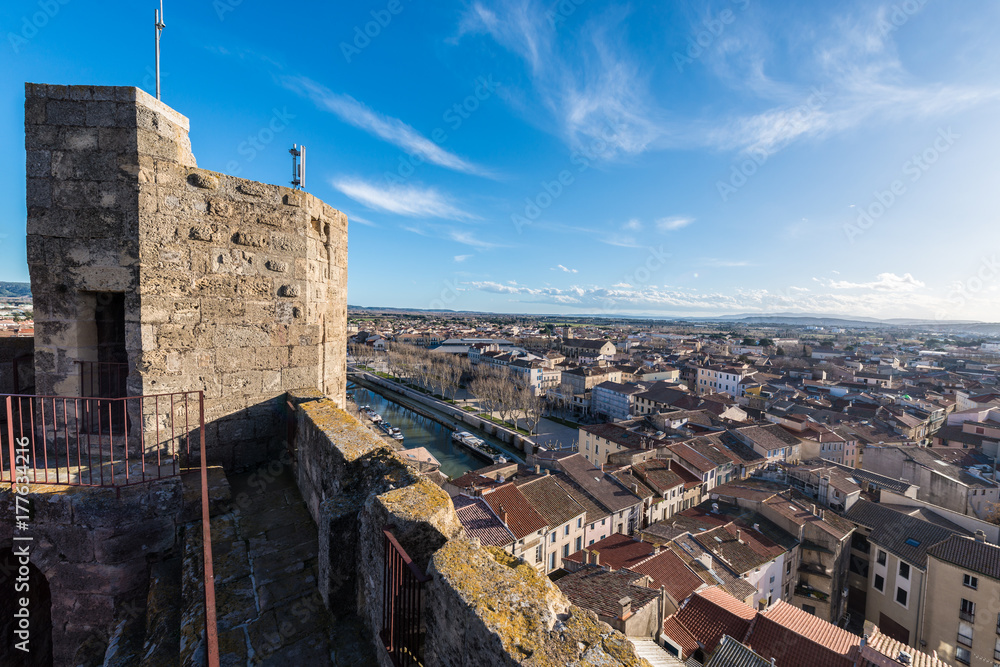 Narbonne as seen from the Gilles Aycelin Dungeon, France